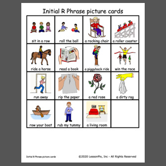 Initial R Phrase picture cards